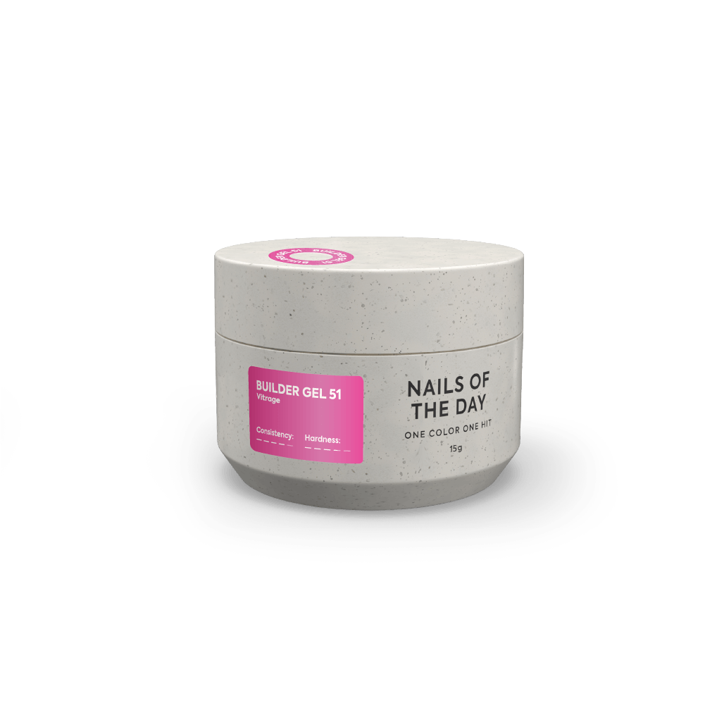 NAILSOFTHEDAY Builder gel Vitrage 51, 15 ml