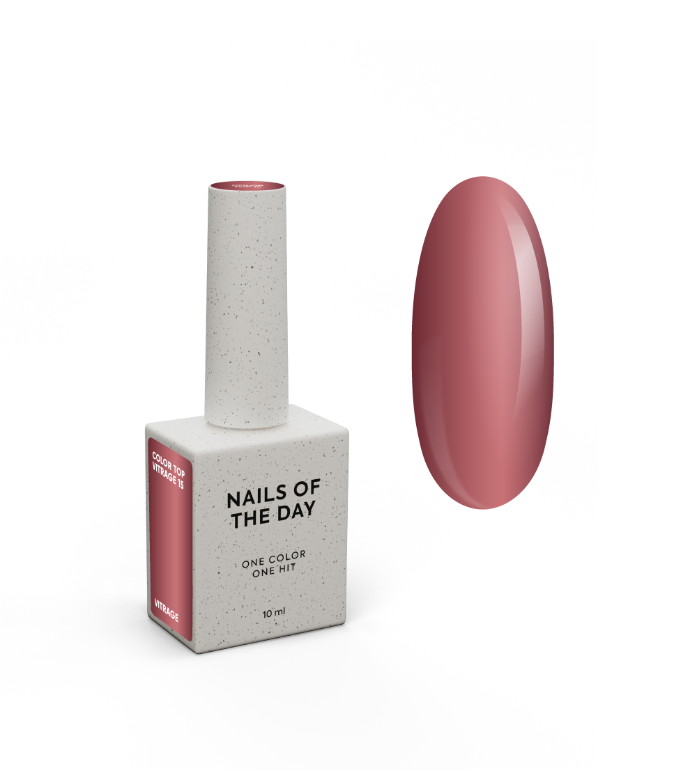 NAILSOFTHEDAY Color top/vitrage 15, no wipe, 10 ml