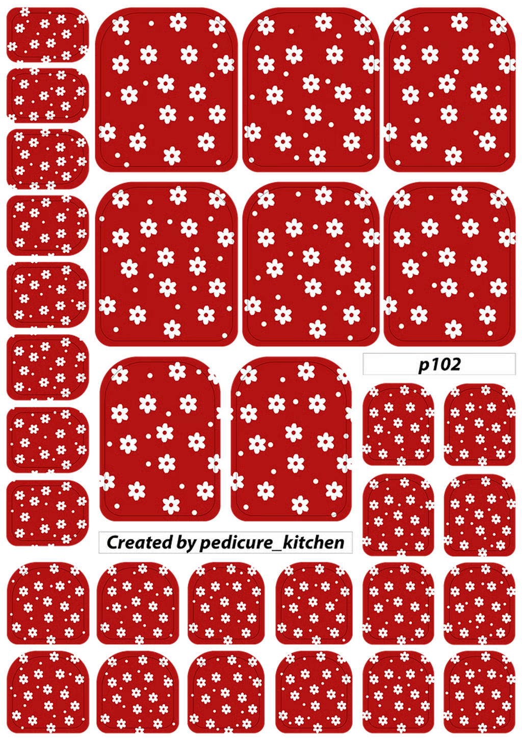PEDICURE WRAPS P102