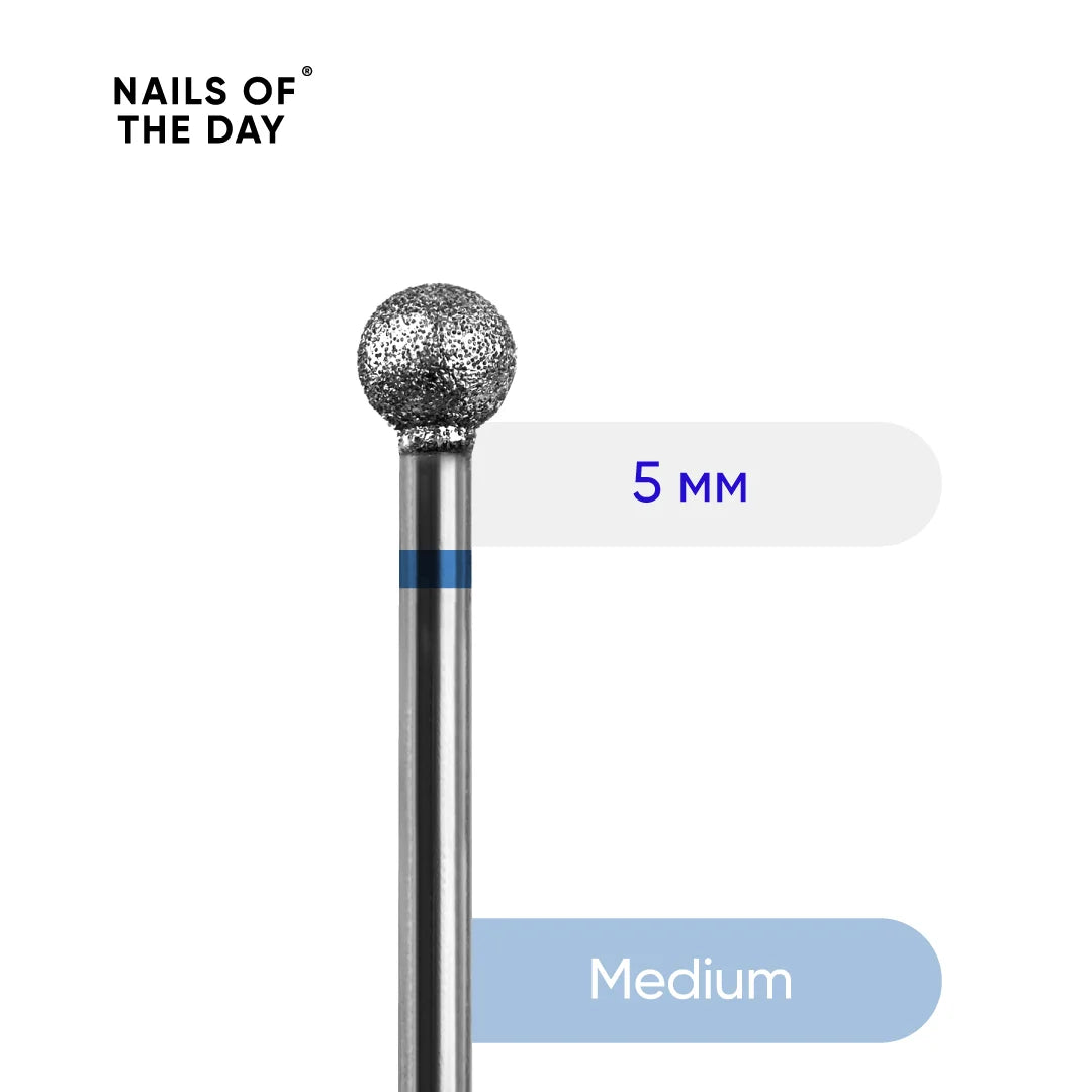 NAILSOFTHEDAY Milling cutter diamond ball blue, 5*4.8 mm