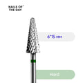 NAILSOFTHEDAY Milling carbide cone green, 6*15 mm