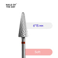 NAILSOFTHEDAY Milling carbide cone red, 6*15 mm