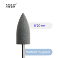 NAILSOFTHEDAY Silicone drill bit, medium rougness, grey 8*20 mm