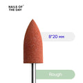 NAILSOFTHEDAY Silicone drill bit, rough, red 8*20 mm