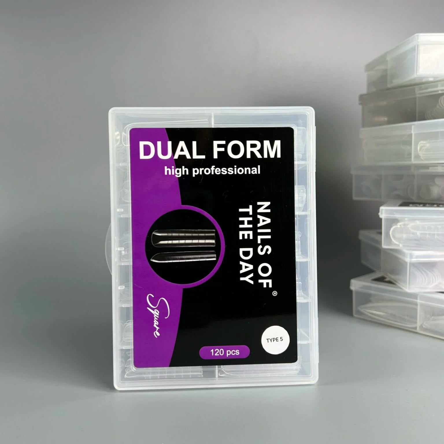 NAILSOFTHEDAY Dual Form Square (Type 5), 120 vnt