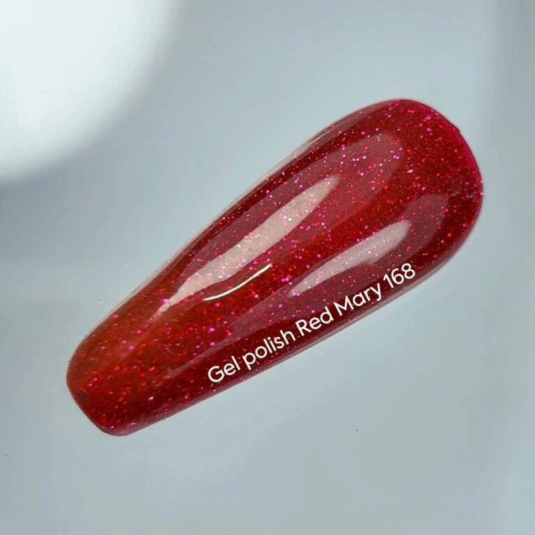 NAILSOFTHEDAY Reflective Gel polish Red Mary