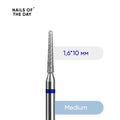 NAILSOFTHEDAY Diamond drill bit Needle, Blue, 1.6*10 mm