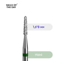NAILSOFTHEDAY Carbide drill bit Needle, green, 1.6*8 mm