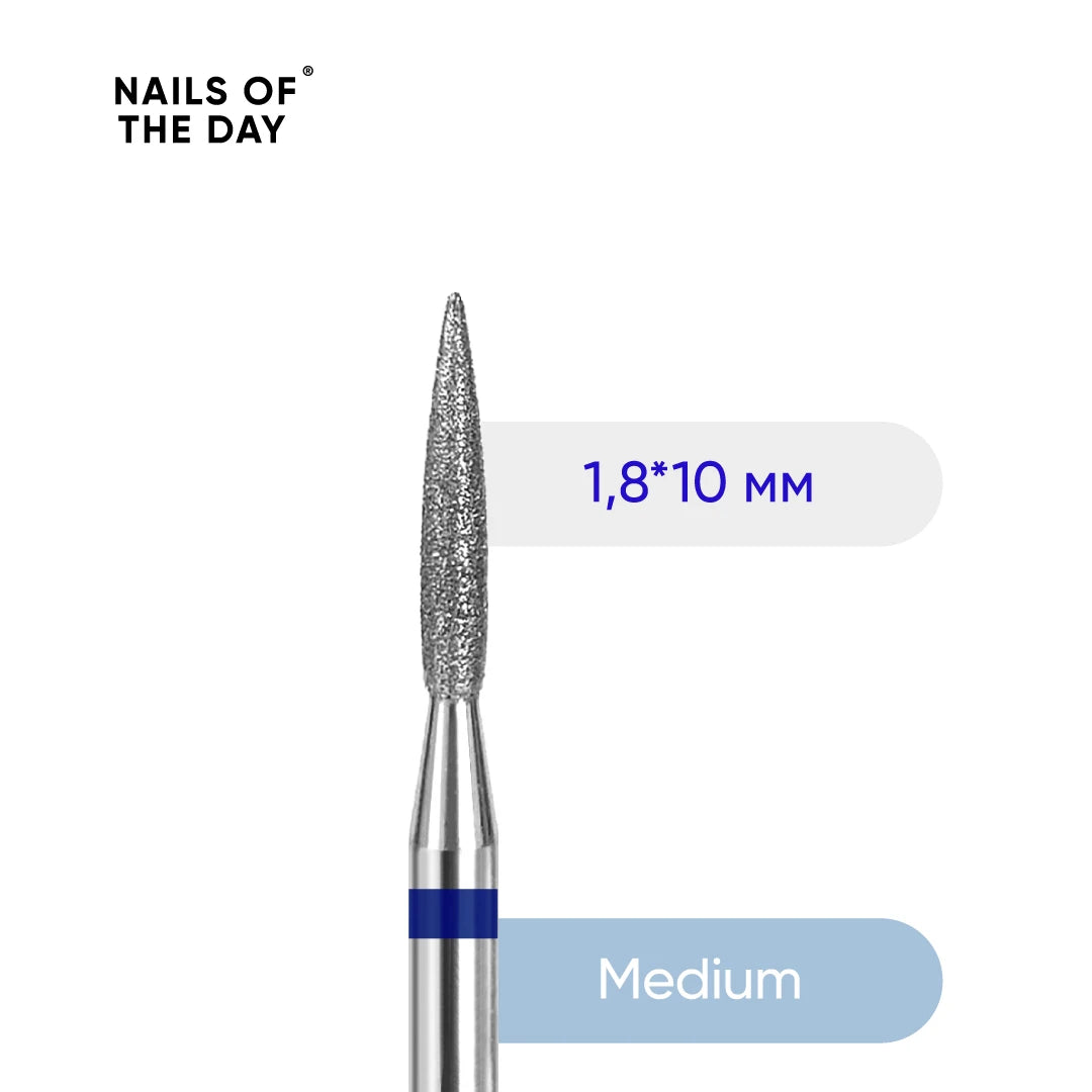 NAILSOFTHEDAY Diamond flame cutter blue, 1.8*10 mm