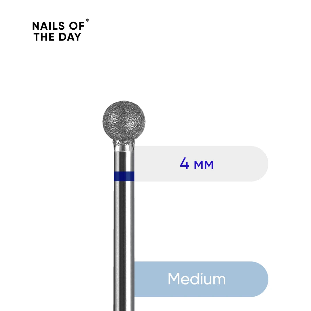 NAILSOFTHEDAY Milling cutter diamond ball blue, 4 mm