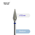 NAILSOFTHEDAY Carrot Bit — branded blue diamond long bud bit, 4*12 mm