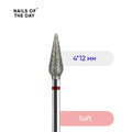 NAILSOFTHEDAY Carrot Bit — branded red diamond long bud bit, 4*12 mm