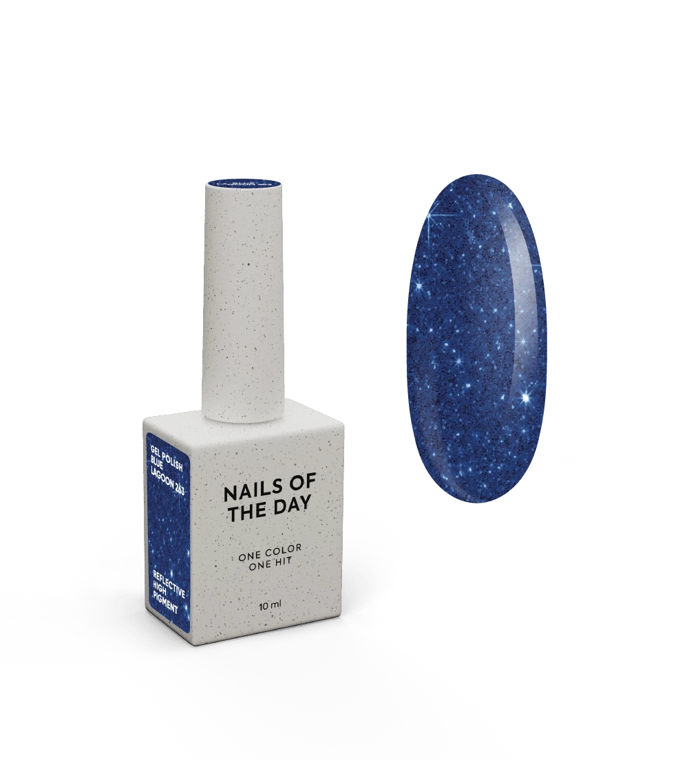 NAILSOFTHEDAY Reflective gel polish Blue Lagoon, 10 ml