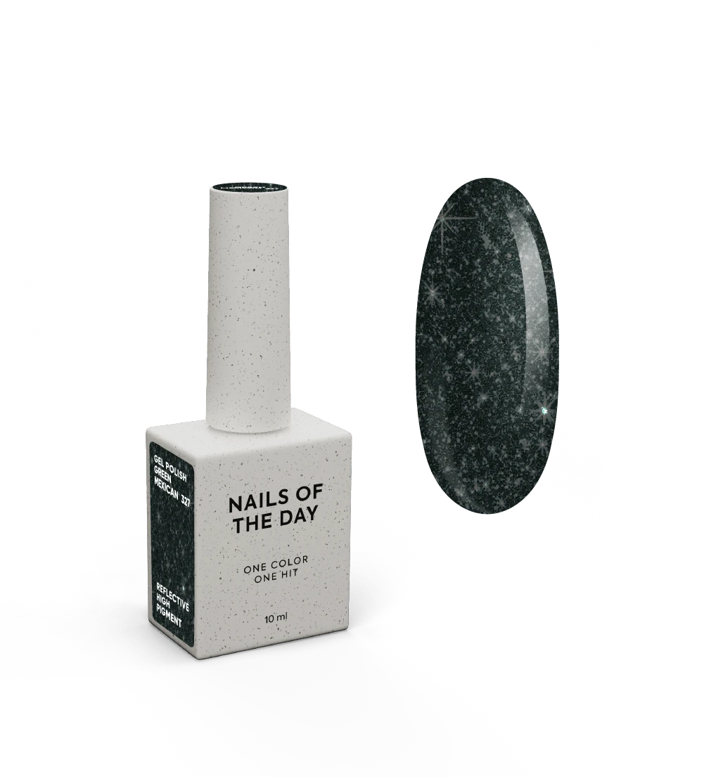 NAILSOFTHEDAY Reflective gel polish Green Mexican, 10 ml