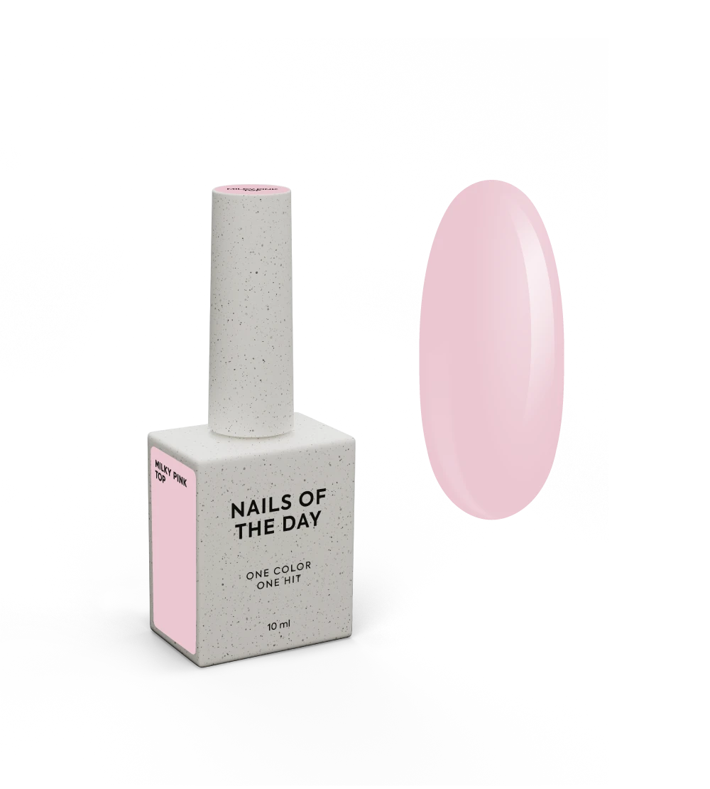 NAILSOFTHEDAY Milky pink top, no wipe, 10 ml