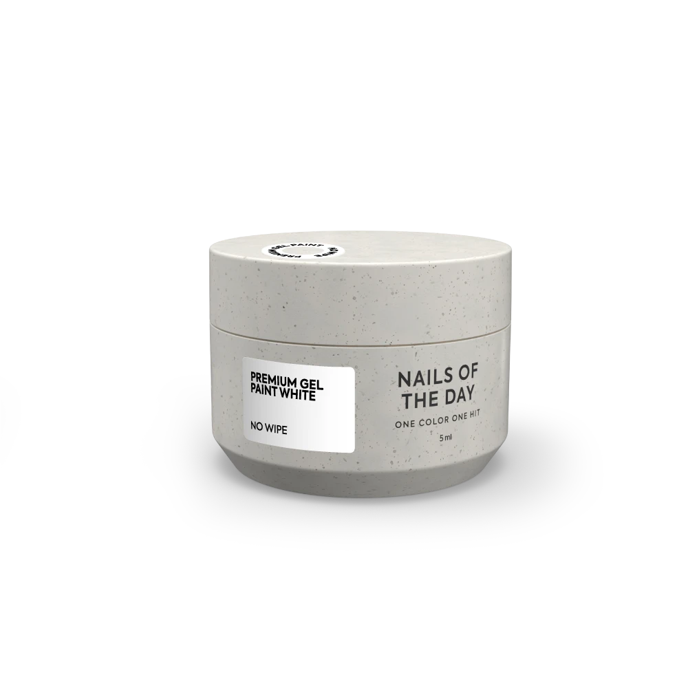 NAILSOFTHEDAY Premium gel paint White no wipe, 5 ml