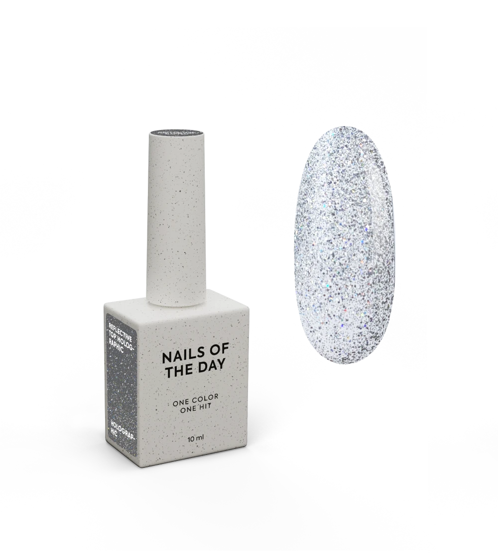 NAILSOFTHEDAY Reflective top holographic, 10 ml
