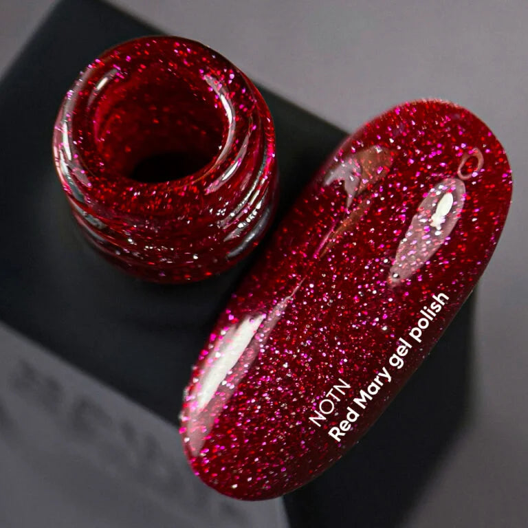 NAILSOFTHEDAY Reflective Gel polish Red Mary