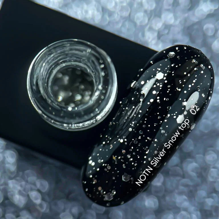 NAILSOFTHEDAY Silver Snow top 02, 10 ml