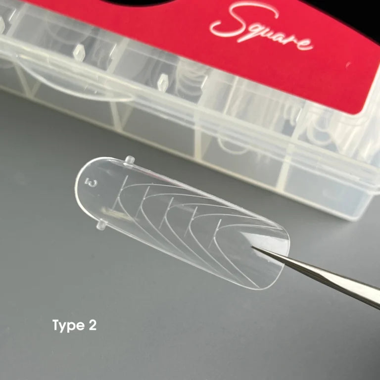 NAILSOFTHEDAY Dual Form Square (Type 2), 130 vnt